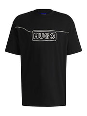 HUGO BOSS black casual loose and simple T-shirt