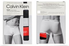 Calvin Klein Men's Elastic Cotton Low-Waist Four-Side Flat-Cut Underwear - 3 pieces - NB4389