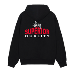 Stussy Superior Quality Zip Hoodie - Black