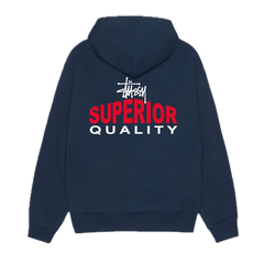 Stussy Superior Quality Zip Hoodie - Navy