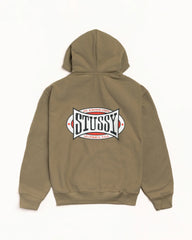 Stussy Champion Oval Zip Hood - Army