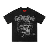 GODSPEED Gothic Skull Motorcycle T-Shirt