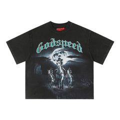 GODSPEED Vintage Airbrush Graphic T-Shirt