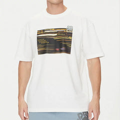 HUGO BOSS Summer Round-neck Short-sleeved Printed Loose-Fitting Casual Fashionable