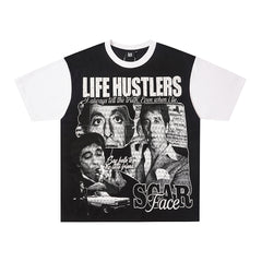 Life Hustlers Vintage Street Portrait Graphic Tee