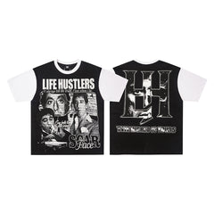 Life Hustlers Vintage Street Portrait Graphic Tee