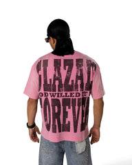 GLAZA GOD Look Pink- Heavyweight Acid Wash Oversized Tee-Vol.2