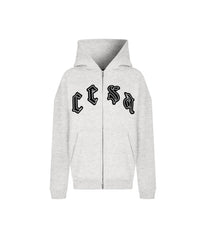 C1 DOUBLE ZIPPER "GREY-MELANGE"