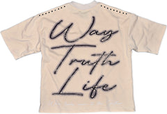 GLAZA GOD Crucifixion -Vol. 9- T-Shirt Oversized-CREMA