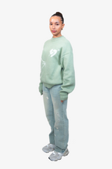 Amor Knit Sweater Matcha Green