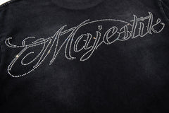 Majestik “Space Rider” Rhinestone Department Vintage Tee(Black)