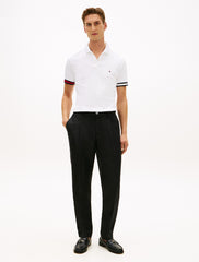 Slim Fit Interlock Knit Tipped Polo Shirt