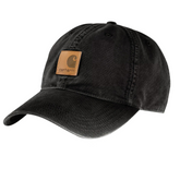 Carhartt washed and distressed American baseball cap---Black