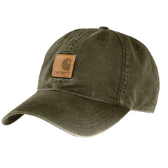 Carhartt washed and distressed American baseball cap---Black