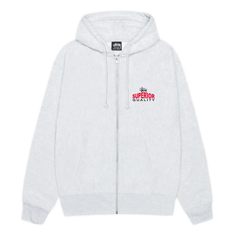Stussy Superior Quality Zip Hoodie - Ash