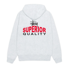 Stussy Superior Quality Zip Hoodie - Ash