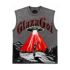 GLAZA GOD Nave – Heavyweight Acid Wash Sleeveless Tee