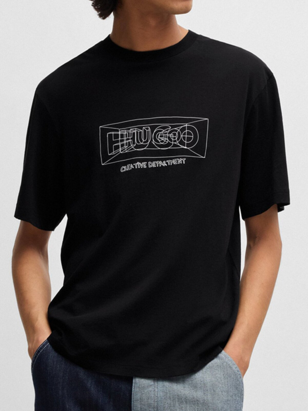HUGO BOSS Letter T-shirt - Casual, Fashionable, Classic Short Sleeve