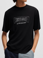 HUGO BOSS Letter T-shirt - Casual, Fashionable, Classic Short Sleeve