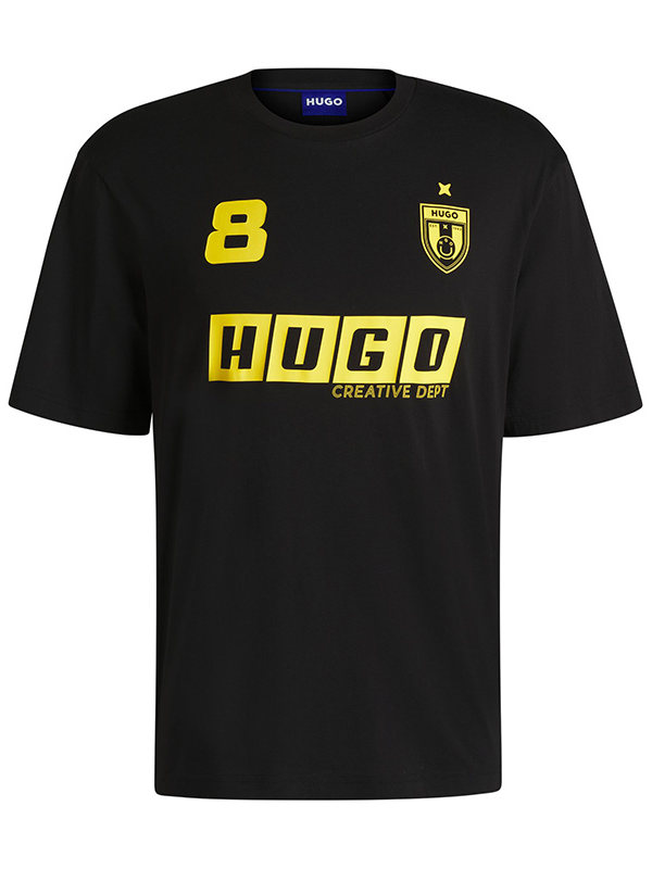 HUGO BOSS Short-sleeved T-shirt for Sport and Leisure, Loose-Fitting, Half Sleeve