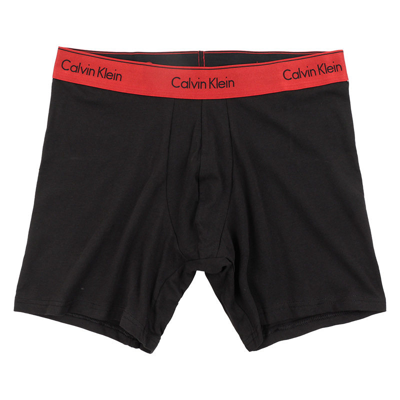 Calvin Klein Men's Elastic Cotton Signature Belt Mid-Length Flared Underwear NB2930