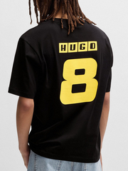 HUGO BOSS Short-sleeved T-shirt for Sport and Leisure, Loose-Fitting, Half Sleeve