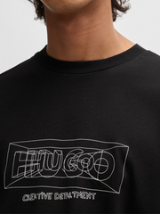 HUGO BOSS Letter T-shirt - Casual, Fashionable, Classic Short Sleeve