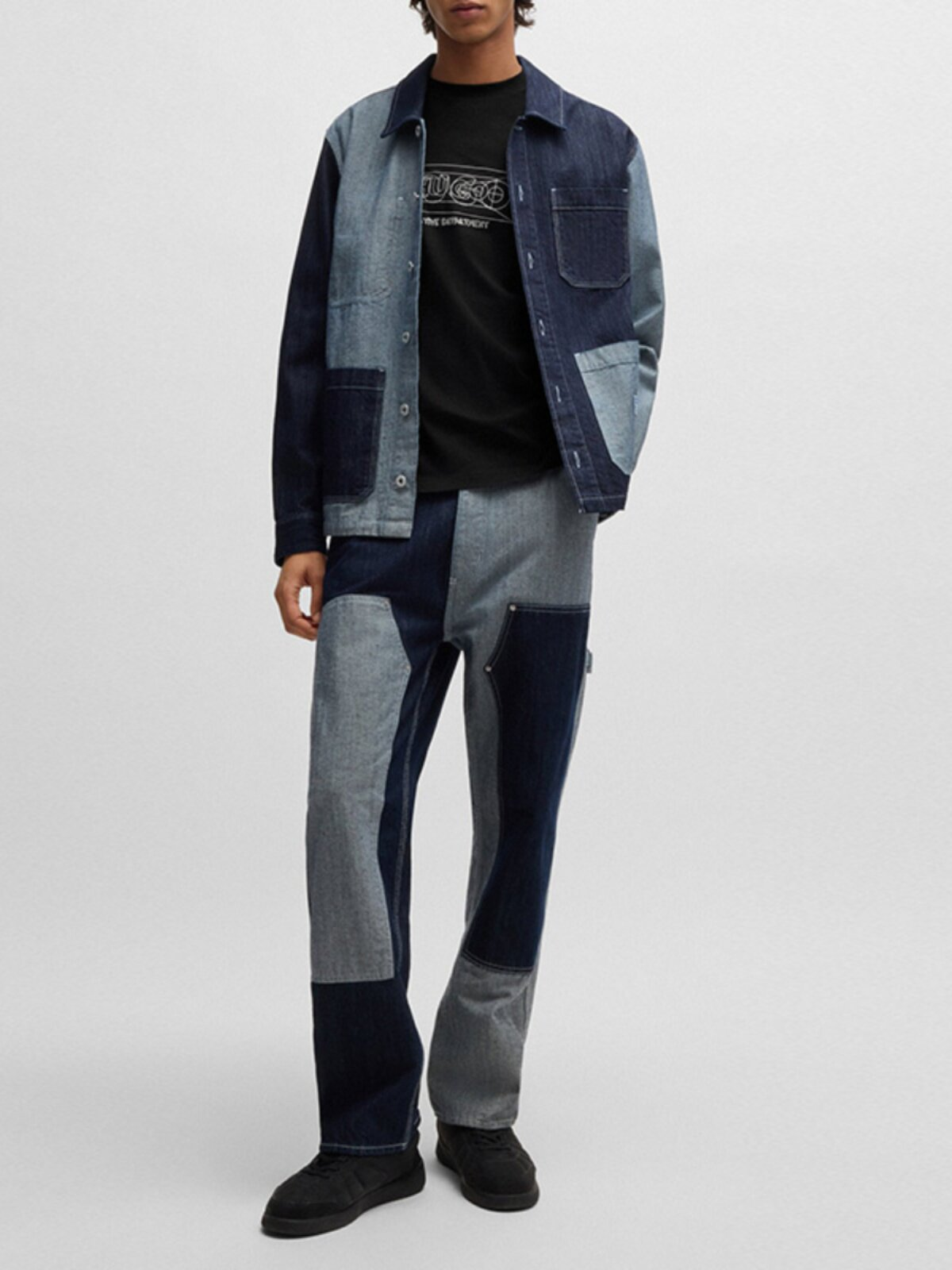 HUGO BOSS Letter T-shirt - Casual, Fashionable, Classic Short Sleeve
