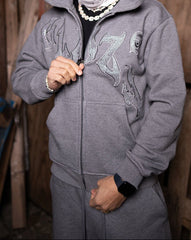GLAZA GOD Sweatshirt Sets -GRAY