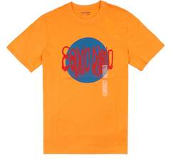 Calvin Klein Color-Contrast Letter Graphic Daily Casual T-Shirt
