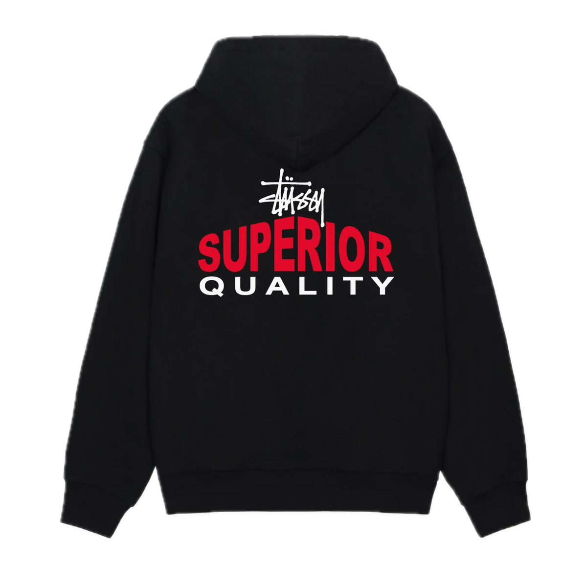 Stussy Superior Quality Zip Hoodie - Black