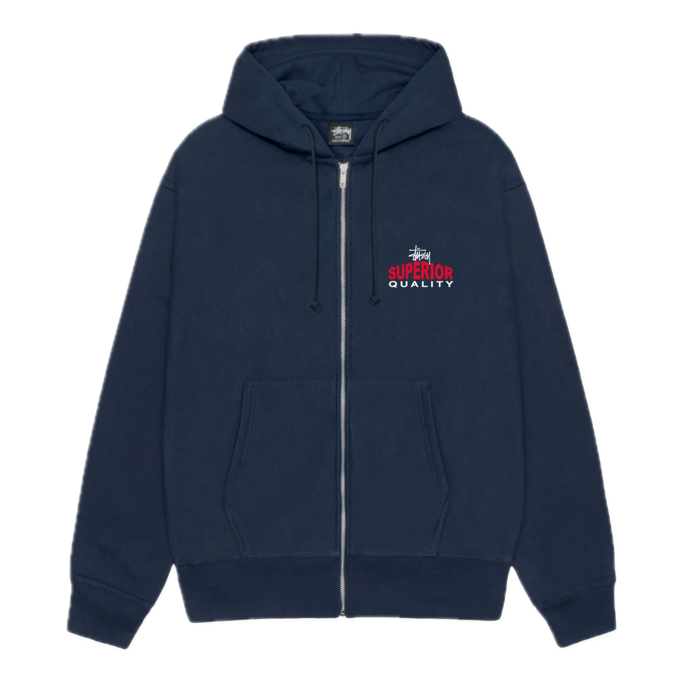 Stussy Superior Quality Zip Hoodie - Navy