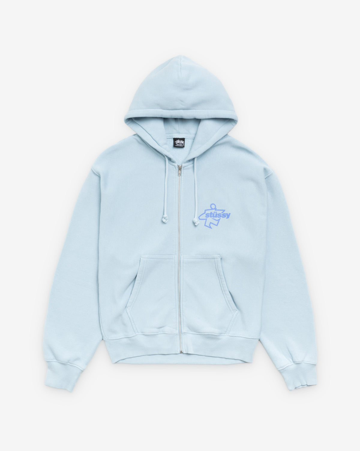 Stüssy - Men's Surf Size Garment Dyed Zip Hood - (Sky Blue)