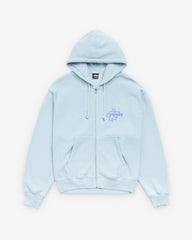 Stüssy - Men's Surf Size Garment Dyed Zip Hood - (Sky Blue)