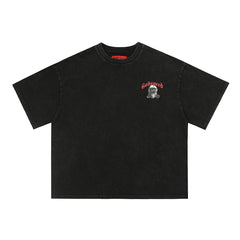 GODSPEED Gothic Skull Back Graphic T-Shirt
