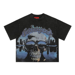 GODSPEED Vintage Skull Vehicle Graphic T-Shirt