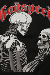 GODSPEED Skull Graphic Varsity Jacket