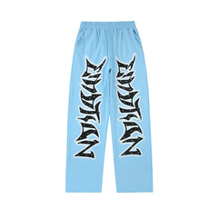 MIXED EMOTION Oversized Letter Graphic Lounge Pants