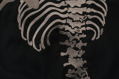 GODSPEED Full Back Skeleton Graphic Varsity Jacket