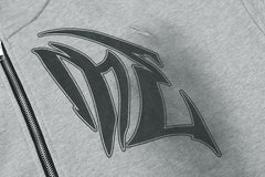 MIXED EMOTION Graphic Sleeve Zip-Up Hoodie