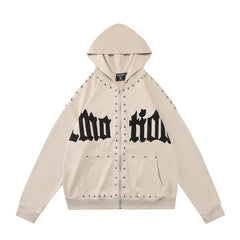 MIXED EMOTION Never Die Gothic Graphic Hoodie