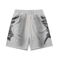 MIXED EMOTION Wing Detail Casual Shorts