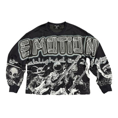 MIXED EMOTION Thorn Logo Graphic Long Sleeve Top