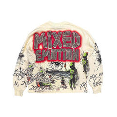 MIXED EMOTION Racing Graphic Long Sleeve Streetwear Top