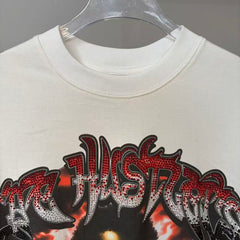 Life Hustlers Red Flame Skull Tee