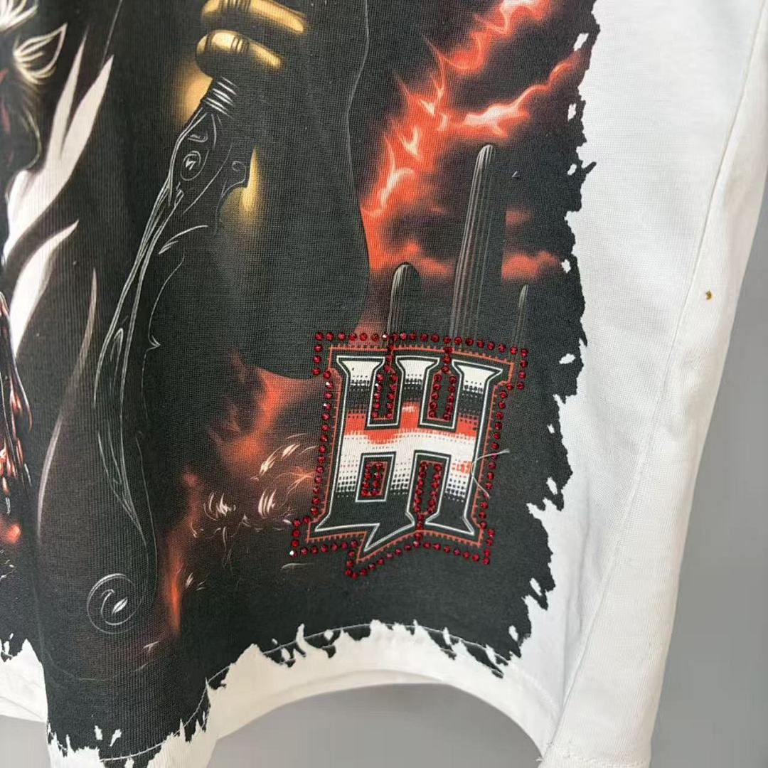 Life Hustlers Red Flame Skull Tee