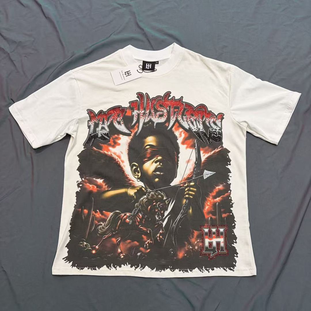 Life Hustlers Red Flame Skull Tee