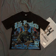 Life Hustlers Blue Rider Graphic Tee