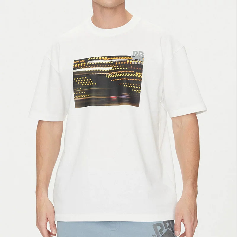 HUGO BOSS Summer Round-neck Short-sleeved Printed Loose-Fitting Casual Fashionable
