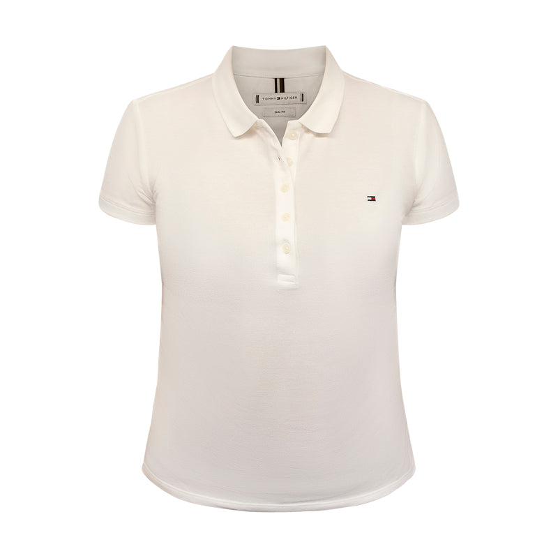 Tommy Hilfiger Heritage Short Sleeve Slim Polo White Women's